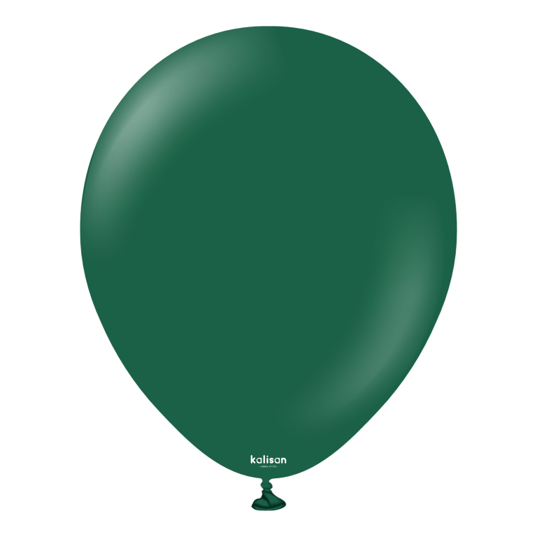 11" Helium-Filled Latex Balloon – Dark Green