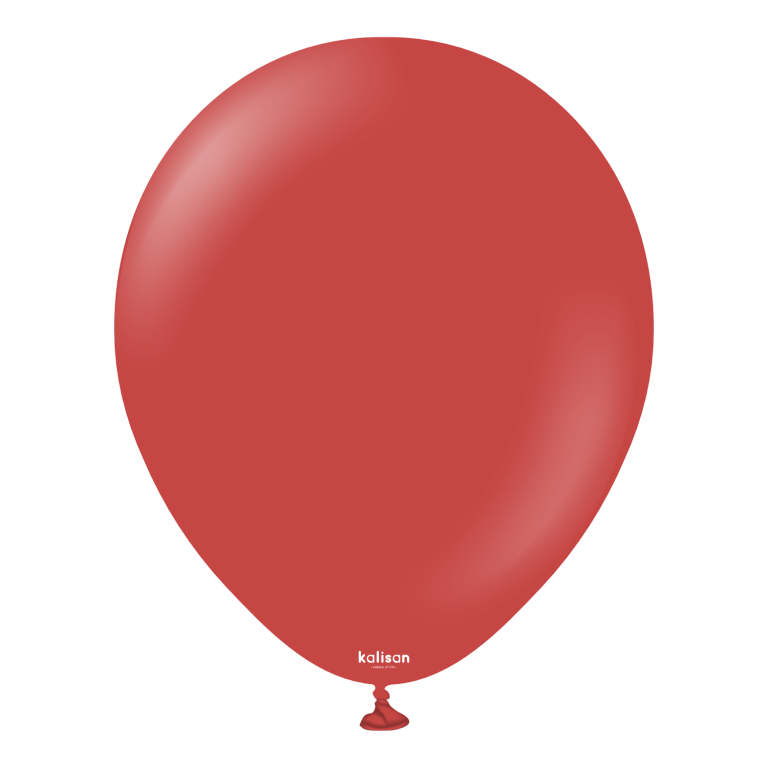 11" Helium-Filled Latex Balloon – Deep Red