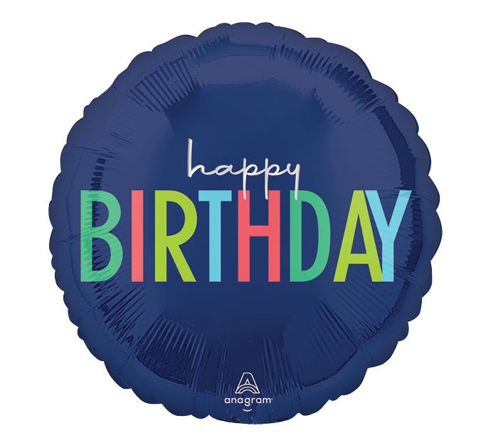 17" Happy Birthday Balloon — Helium Filled & Ready to Float