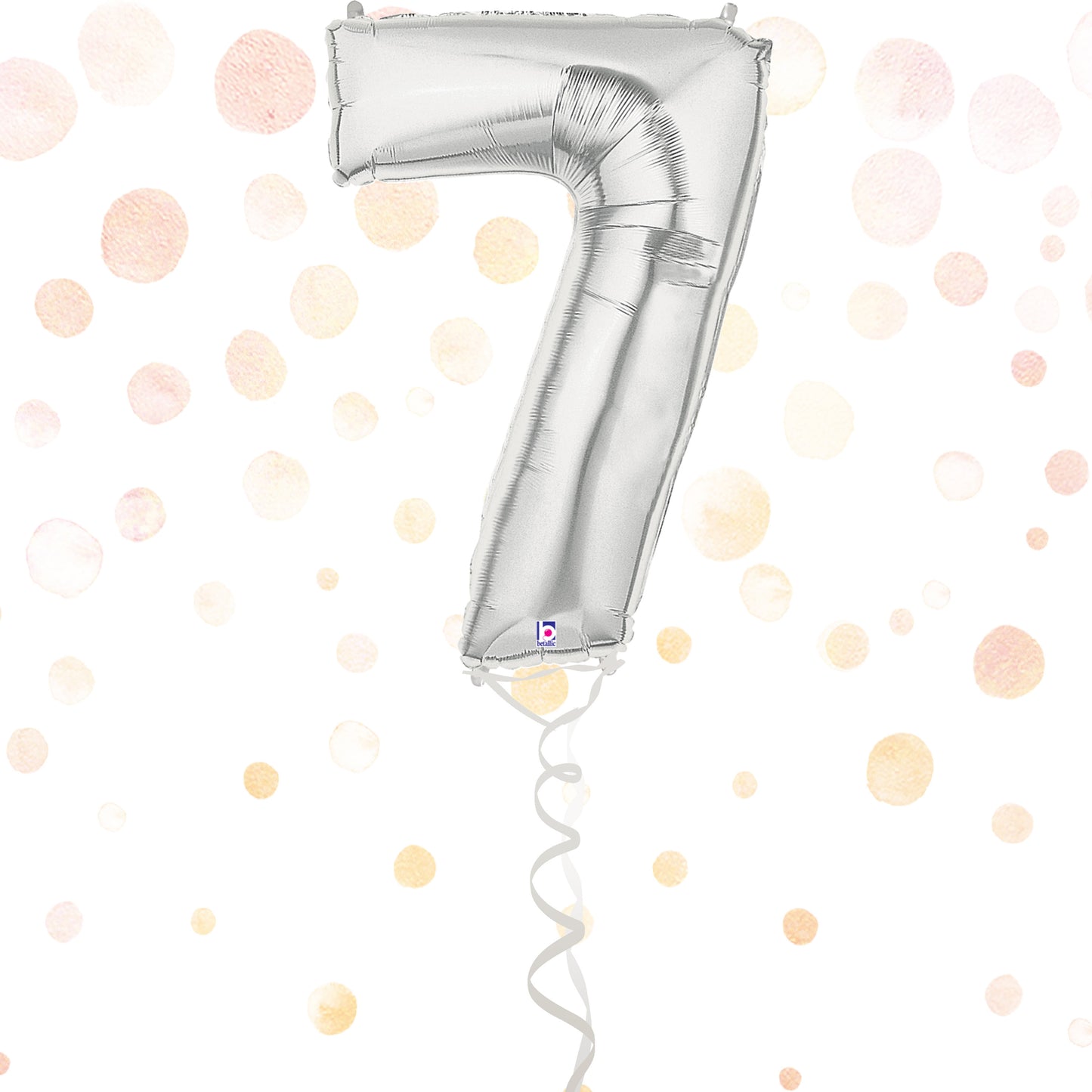 Number 7 Foil Silver Balloon