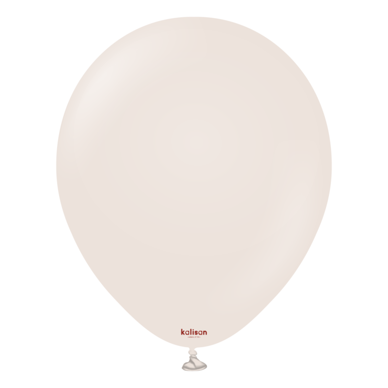 11" Helium-Filled Latex Balloon – White Sand