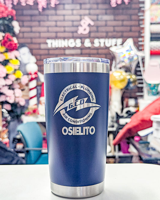20oz laser logo engraved tumbler