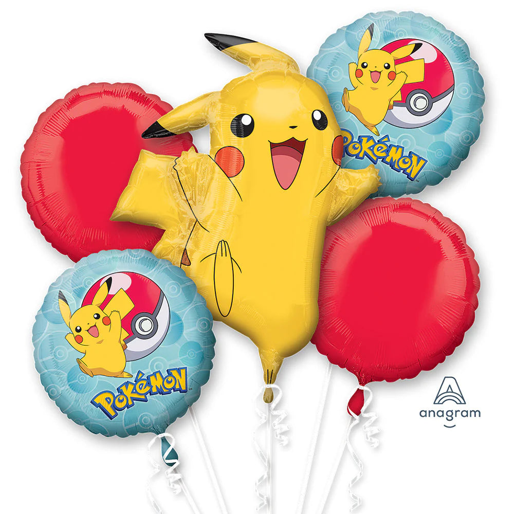 Pokemon pikachu balloon bouquet (5pcs)