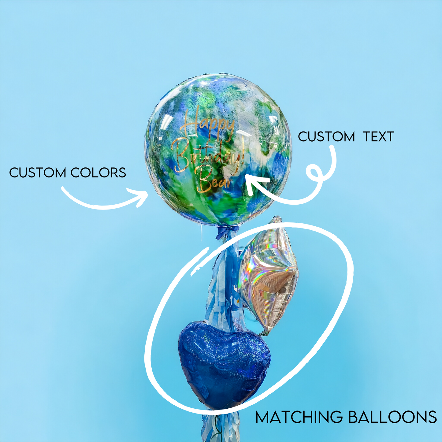 Jumbo Artsy Custom Balloon Helium