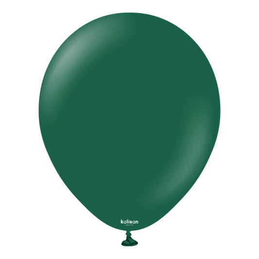 11" Helium-Filled Latex Balloon – Dark Green