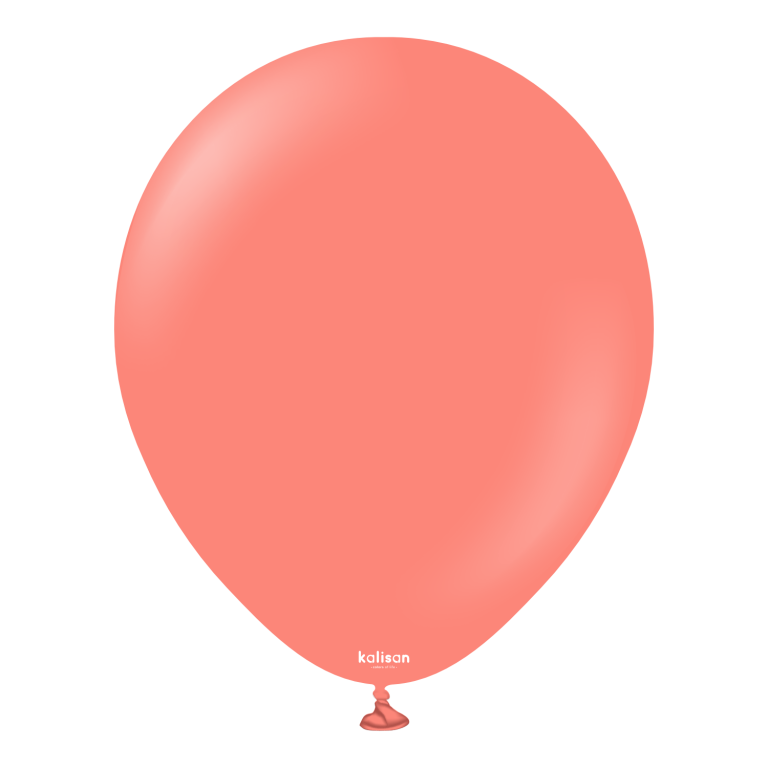 11" Helium-Filled Latex Balloon – Coral