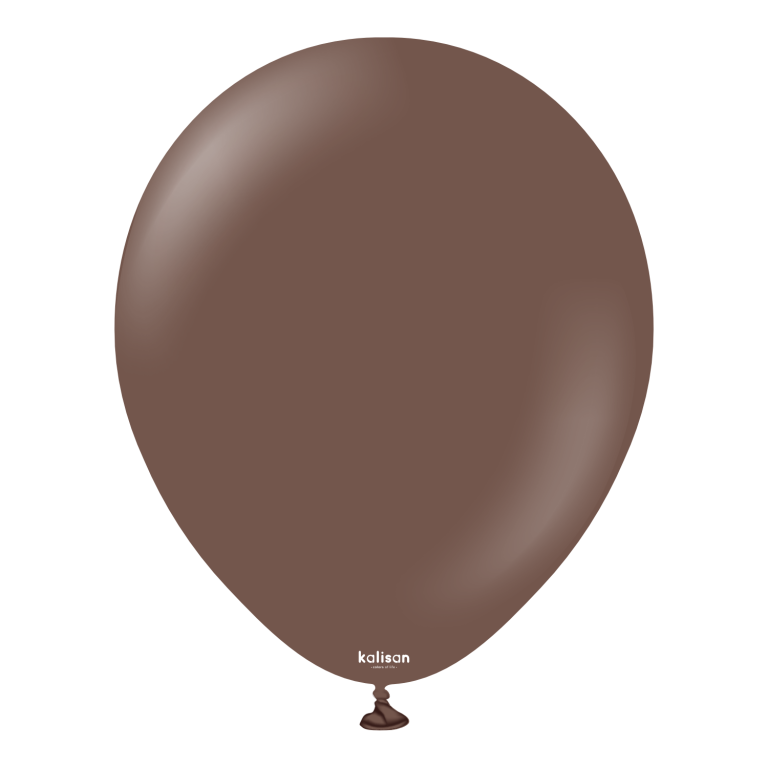 11" Helium-Filled Latex Balloon – Chocolate Brown