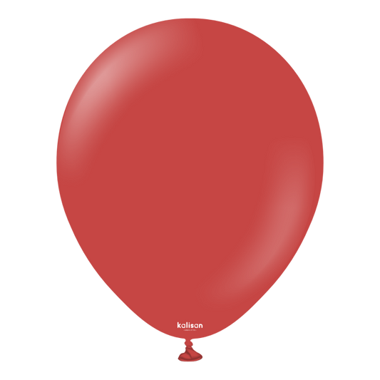 11" Helium-Filled Latex Balloon – Deep Red