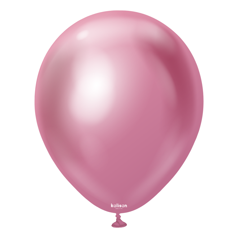 11" Helium-Filled Latex Balloon – Mirror Pink