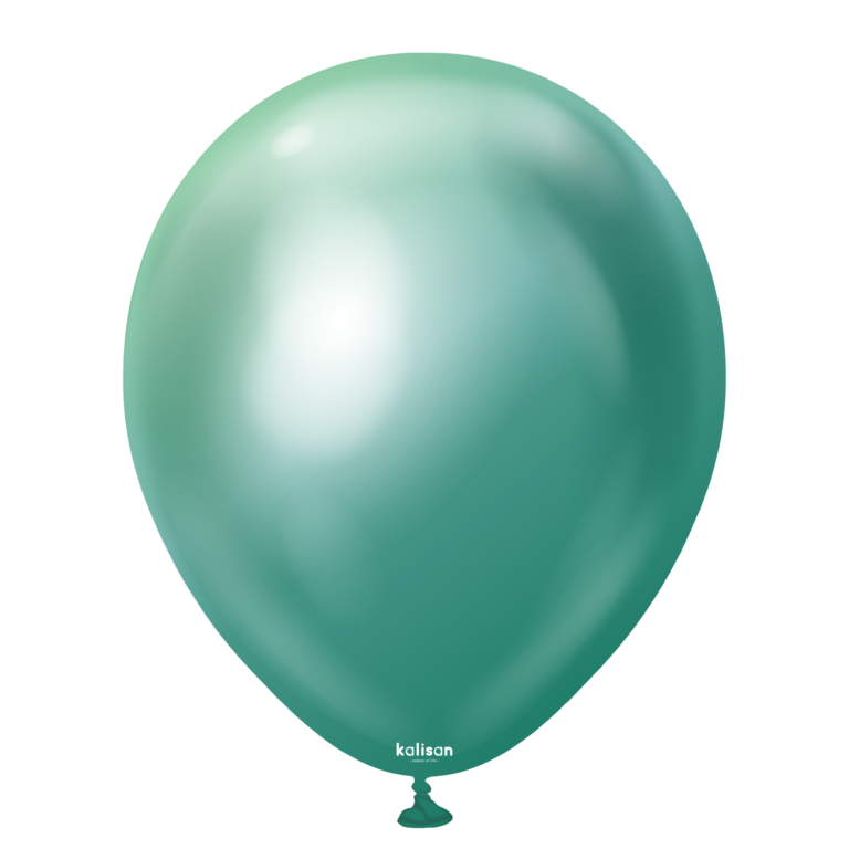 11" Helium-Filled Latex Balloon – Mirror Green