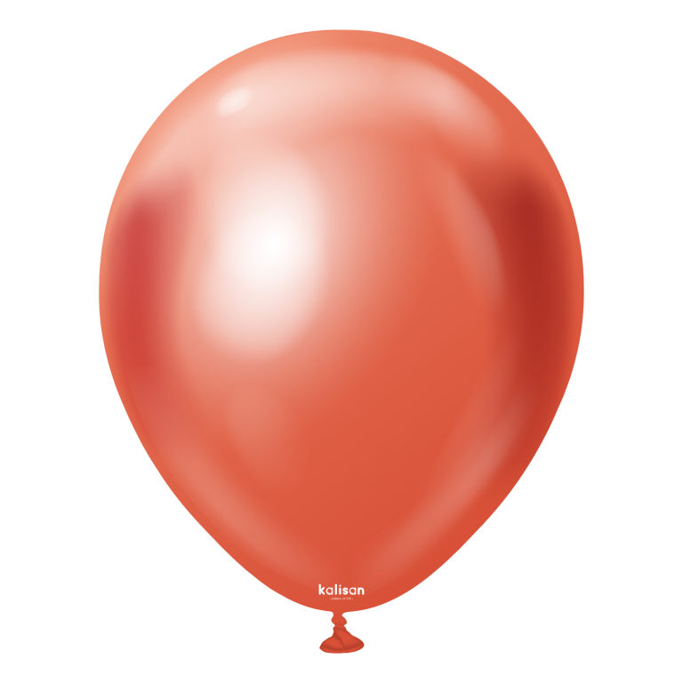 11" Helium-Filled Latex Balloon – Mirror Red
