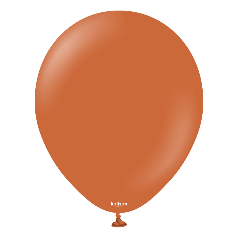 11" Helium-Filled Latex Balloon – Rust Orange