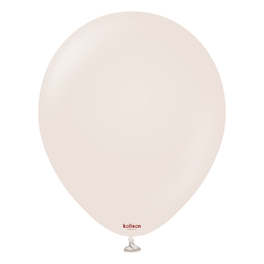 11" Helium-Filled Latex Balloon – White Sand