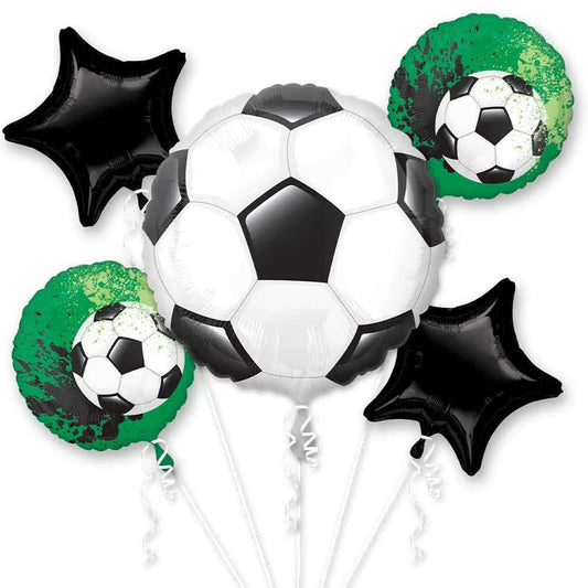 Soccer birthday soccer game men balloon bouquet (5pcs)e