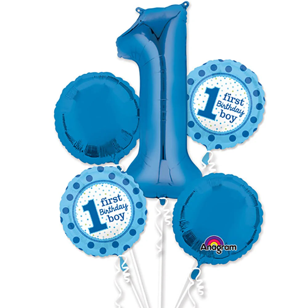 First birthday 1 balloon bouquet (5pcs)