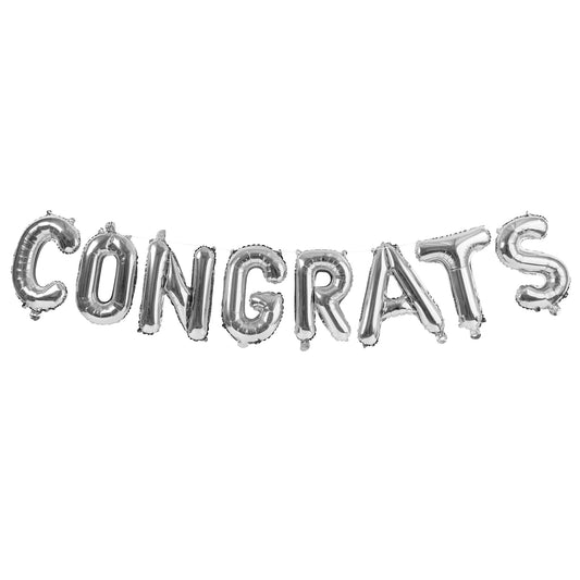 Congrats Balloons sliver 16 in