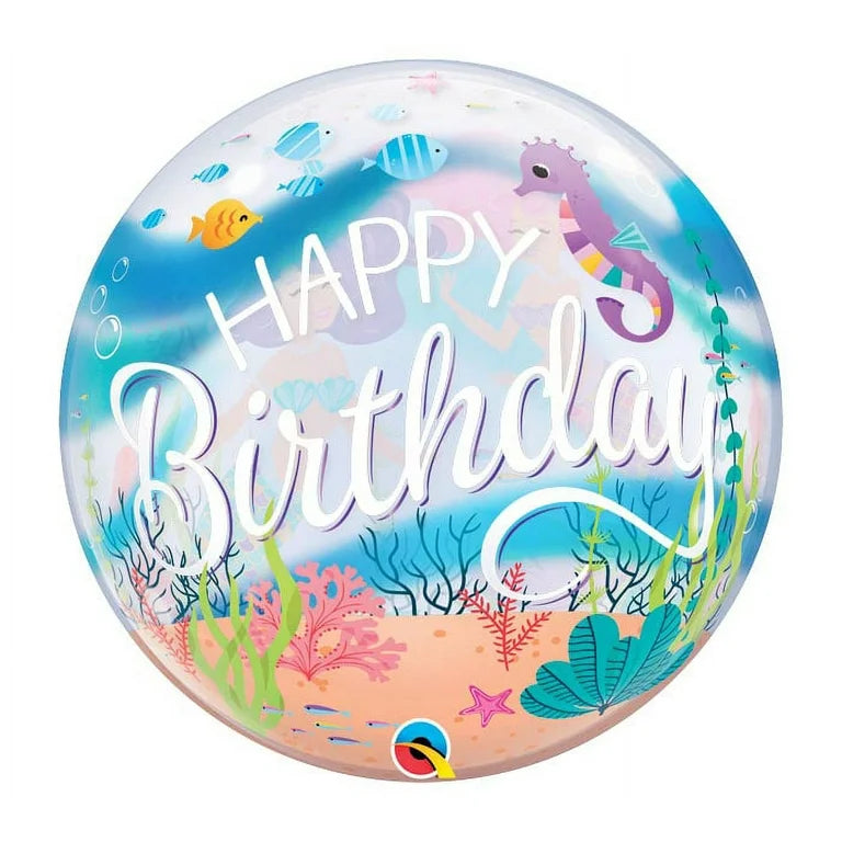 Happy Birthday mermaid balloon
