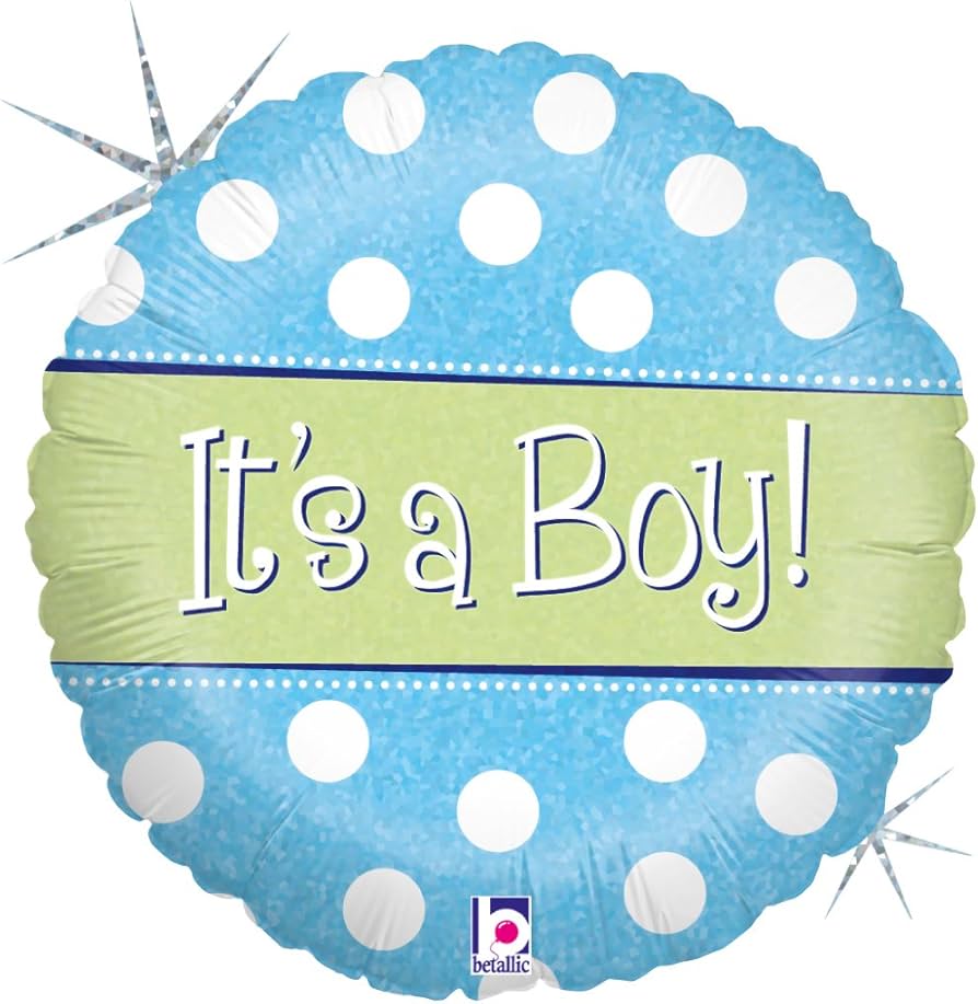 Holographic it’s a boy balloon