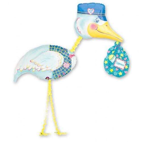 Stork baby shower balloon