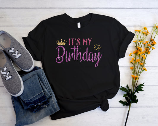 It's My Birthday Black Shirt