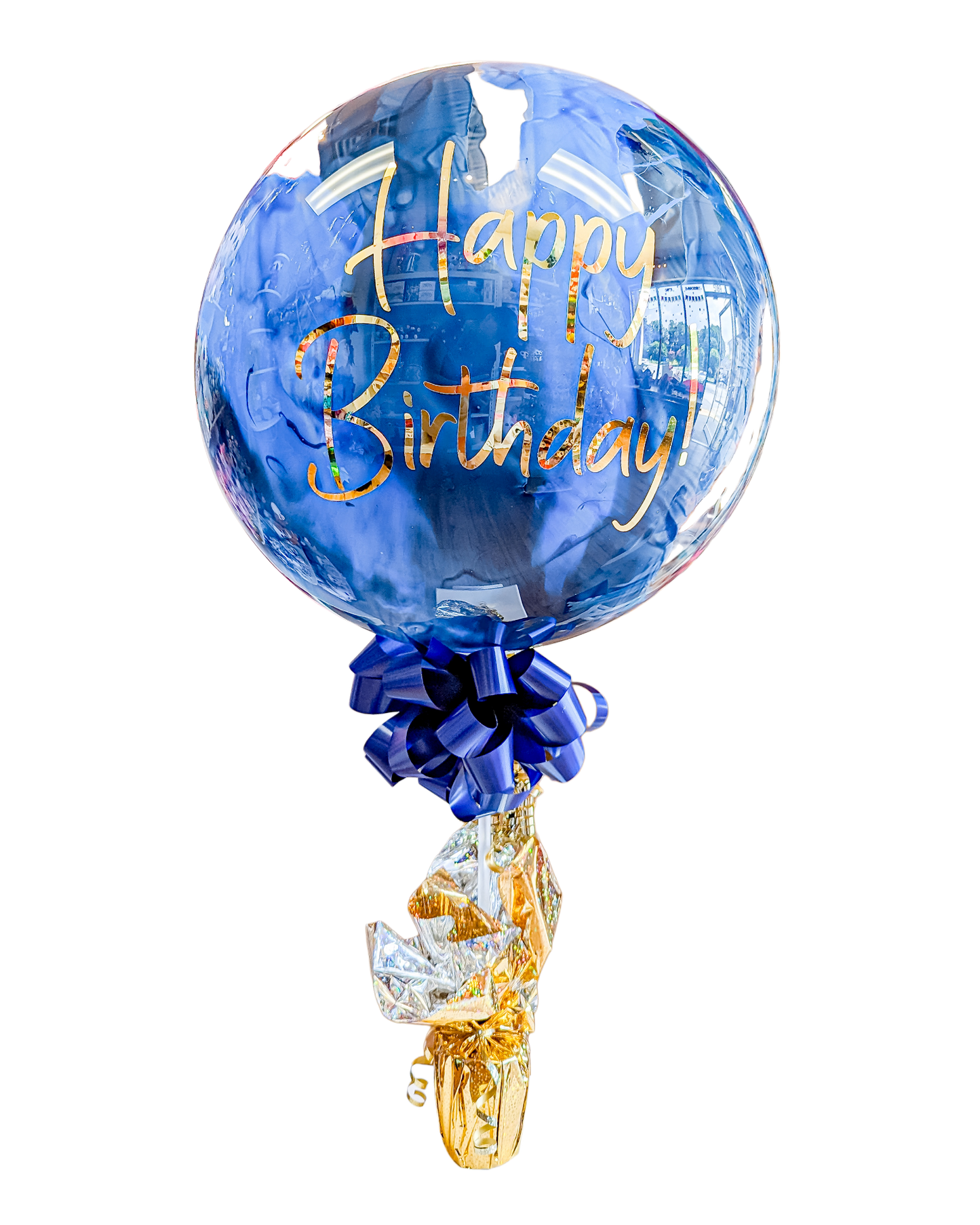 Custom Dark Blue Balloon Gift