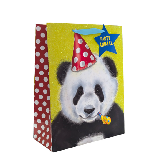 Animal Party Gift Bag – Fun Designs with Glitter and Holographic Effects