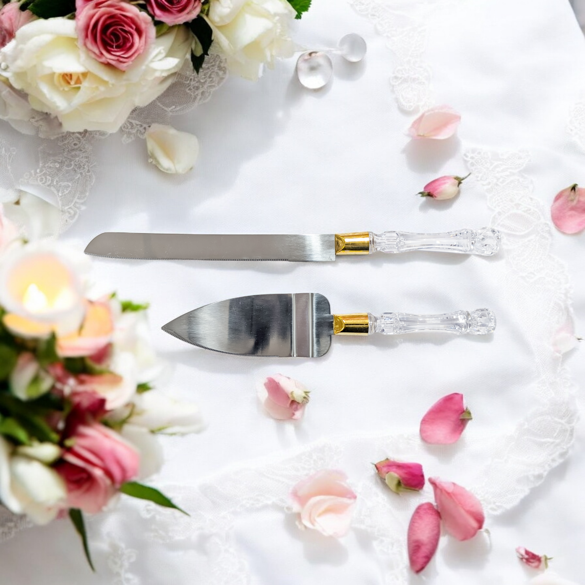 Laser Engraved Wedding/ Quinceañera/ Baptism/ Divorce  Cake Knives Set | Cuchillos Para Pastel Grabados Personalizados