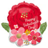 18" Valentine Florals Foil Balloon with Helium