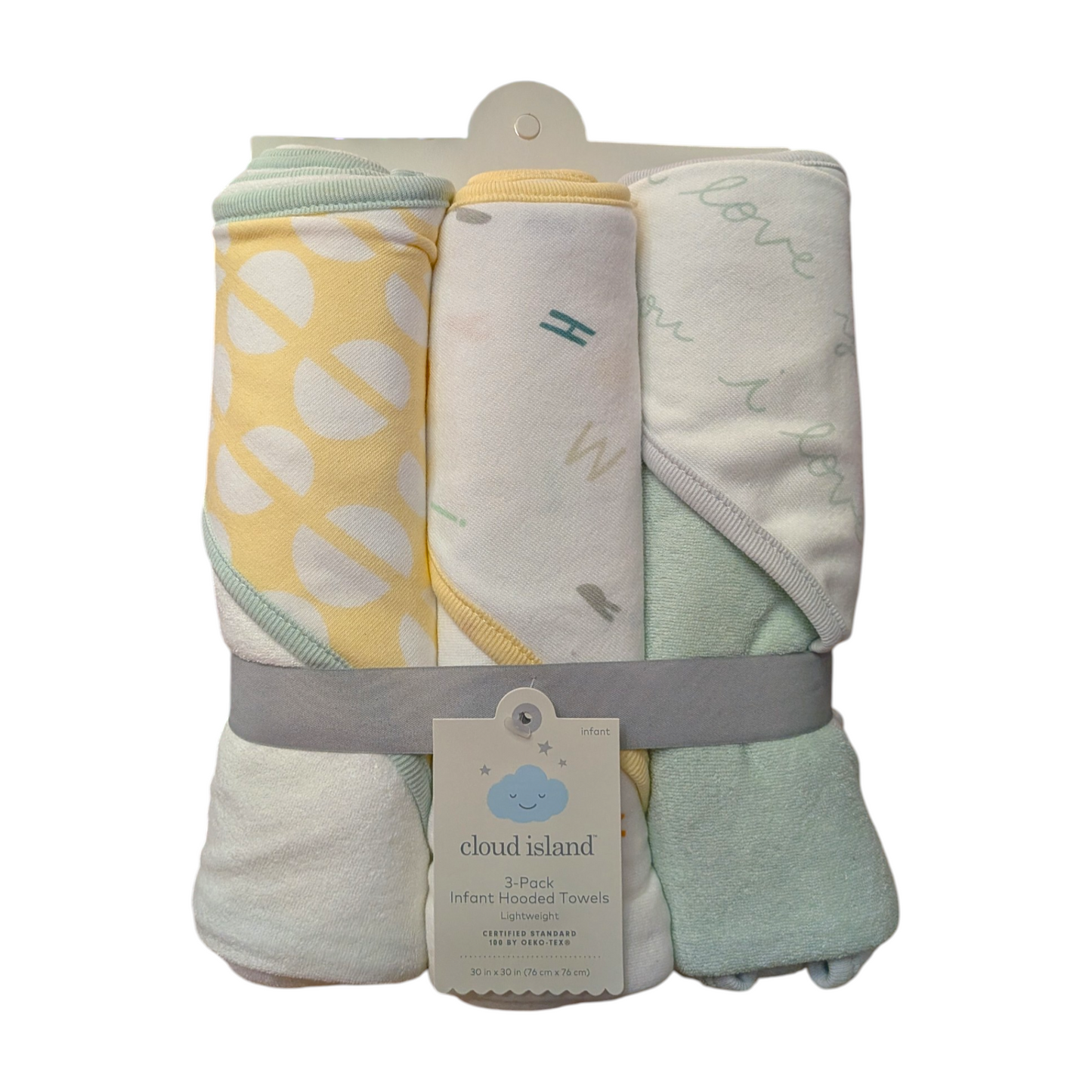 3-Pack Baby Hooded Towels — Cloud Island | Soft & OEKO-TEX Certified