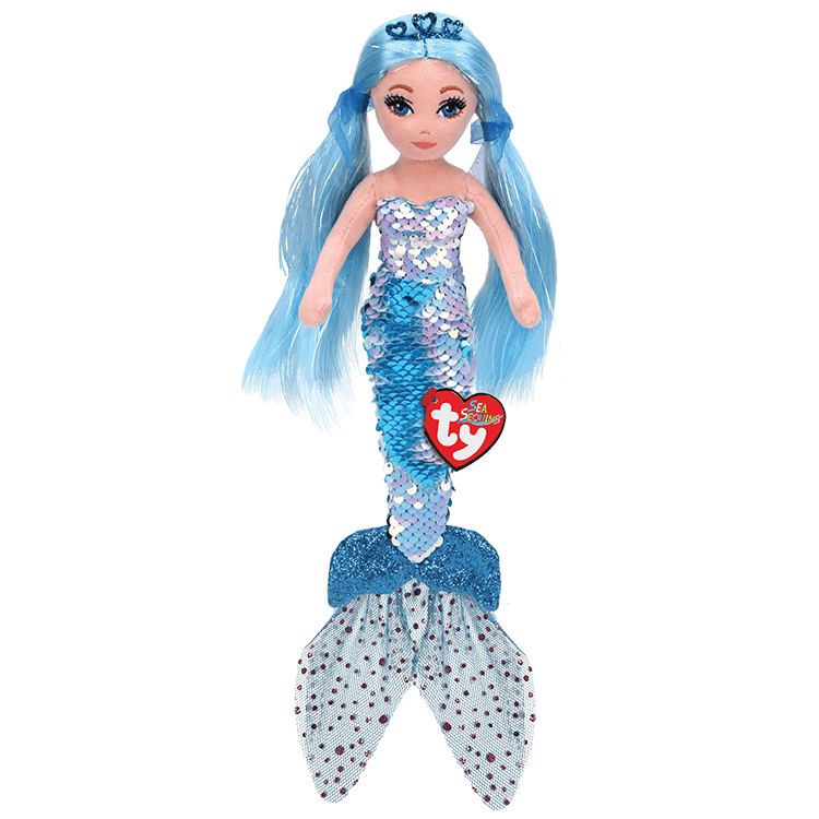 Indigo SEQUIN BLUE MERMAID TY Plush